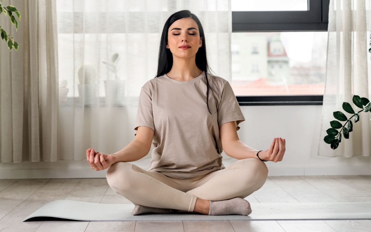 Female doing a yoga pose